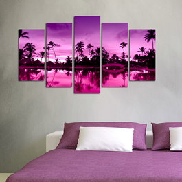 Wallity 5PMDF-15 Pintura Decorativa de MDF Multicolor (5 Piezas)